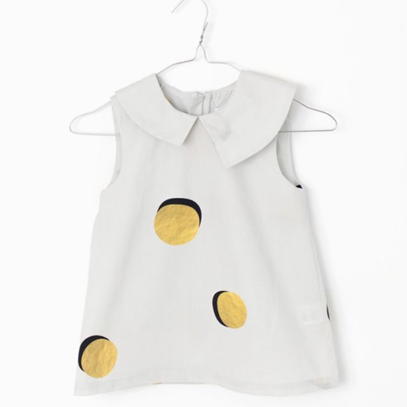 NWT Motoreta Azahar Blouse Golden Dots - Picture 1 of 2